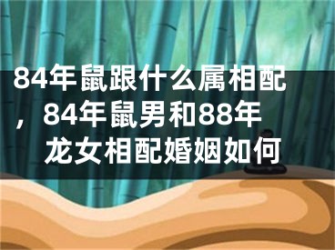 84年鼠跟什么属相配，84年鼠男和88年龙女相配婚姻如何