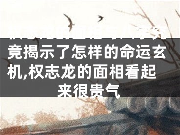 权志龙的面相与八字究竟揭示了怎样的命运玄机,权志龙的面相看起来很贵气