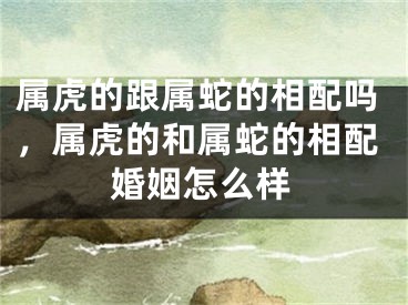 属虎的跟属蛇的相配吗，属虎的和属蛇的相配婚姻怎么样