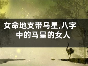 女命地支带马星,八字中的马星的女人