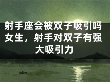 射手座会被双子吸引吗女生,射手对双子有强大吸引力