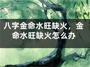 八字金命水旺缺火，金命水旺缺火怎么办
