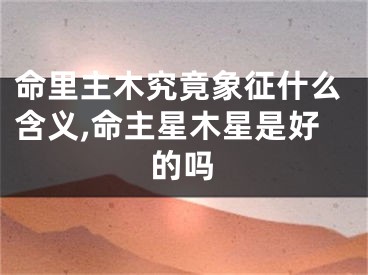 命里主木究竟象征什么含义,命主星木星是好的吗