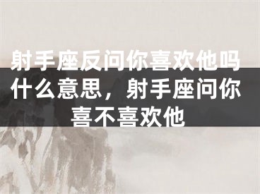射手座反问你喜欢他吗什么意思，射手座问你喜不喜欢他