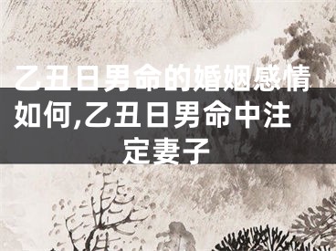 乙丑日男命的婚姻感情如何,乙丑日男命中注定妻子