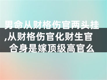 男命从财格伤官两头挂,从财格伤官化财生官合身是嫁顶级高官么