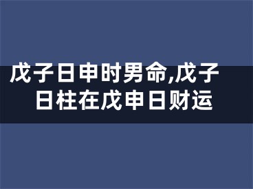 戊子日申时男命,戊子日柱在戊申日财运