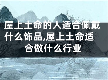屋上土命的人适合佩戴什么饰品,屋上土命适合做什么行业