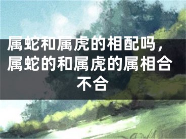 属蛇和属虎的相配吗,属蛇的和属虎的属相合不合