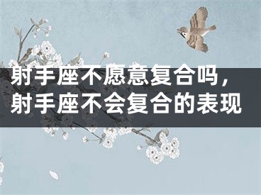 射手座不愿意复合吗，射手座不会复合的表现