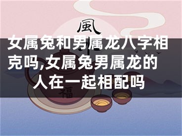 女属兔和男属龙八字相克吗,女属兔男属龙的人在一起相配吗