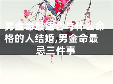 男金命最适合与什么命格的人结婚,男金命最忌三件事