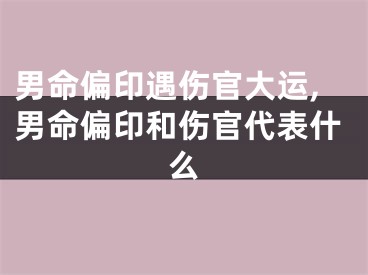 男命偏印遇伤官大运,男命偏印和伤官代表什么
