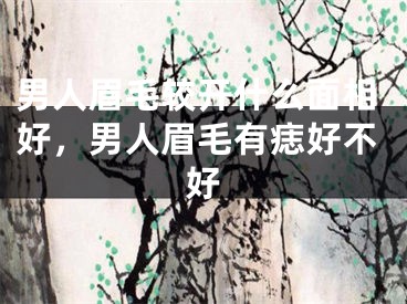 男人眉毛较开什么面相好，男人眉毛有痣好不好