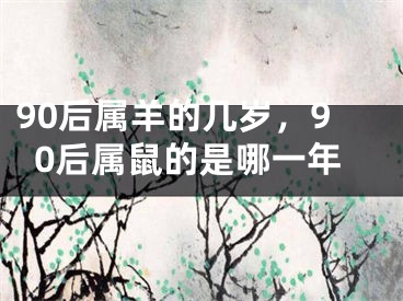 90后属羊的几岁,90后属鼠的是哪一年