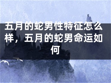 五月的蛇男性特征怎么样，五月的蛇男命运如何