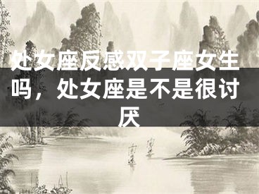处女座反感双子座女生吗，处女座是不是很讨厌