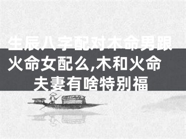 生辰八字配对木命男跟火命女配么,木和火命夫妻有啥特别福