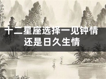 十二星座选择一见钟情还是日久生情