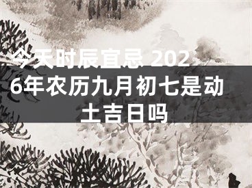 今天时辰宜忌 2026年农历九月初七是动土吉日吗