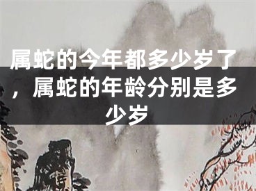 属蛇的今年都多少岁了，属蛇的年龄分别是多少岁