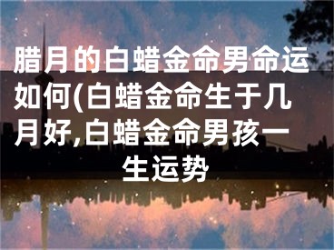 腊月的白蜡金命男命运如何(白蜡金命生于几月好,白蜡金命男孩一生运势