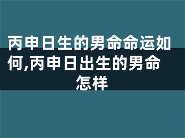 丙申日生的男命命运如何,丙申日出生的男命怎样