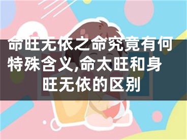 命旺无依之命究竟有何特殊含义,命太旺和身旺无依的区别