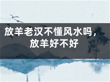 放羊老汉不懂风水吗，放羊好不好