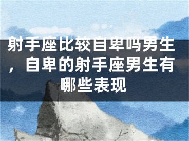 射手座比较自卑吗男生，自卑的射手座男生有哪些表现
