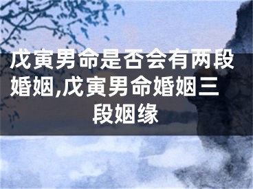 戊寅男命是否会有两段婚姻,戊寅男命婚姻三段姻缘
