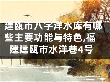 建瓯市八字洋水库有哪些主要功能与特色,福建建瓯市水洋巷4号