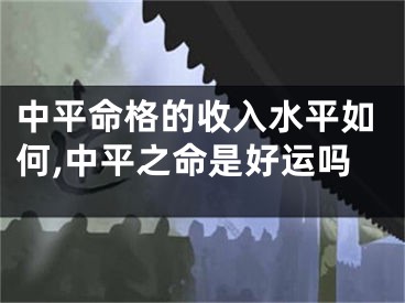 中平命格的收入水平如何,中平之命是好运吗