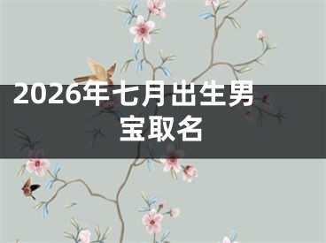 2026年七月出生男宝取名