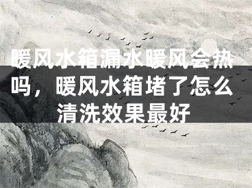 暖风水箱漏水暖风会热吗，暖风水箱堵了怎么清洗效果最好