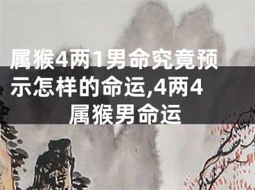属猴4两1男命究竟预示怎样的命运,4两4属猴男命运