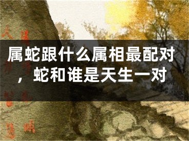 属蛇跟什么属相最配对，蛇和谁是天生一对