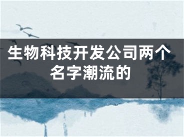 生物科技开发公司两个名字潮流的