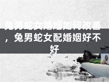 兔男蛇女婚姻如何改善，兔男蛇女配婚姻好不好