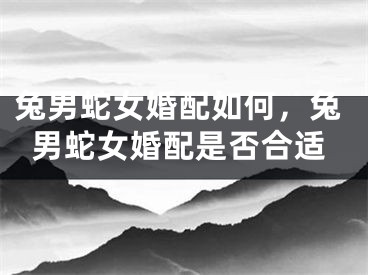 兔男蛇女婚配如何，兔男蛇女婚配是否合适