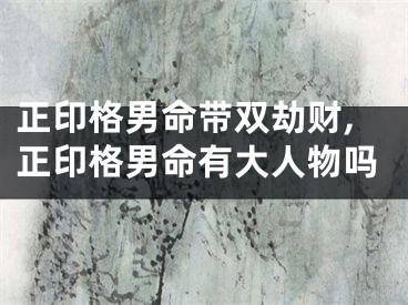正印格男命带双劫财,正印格男命有大人物吗