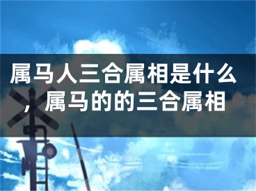 属马人三合属相是什么，属马的的三合属相