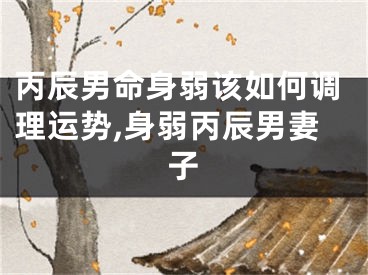 丙辰男命身弱该如何调理运势,身弱丙辰男妻子