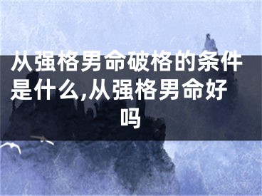 从强格男命破格的条件是什么,从强格男命好吗