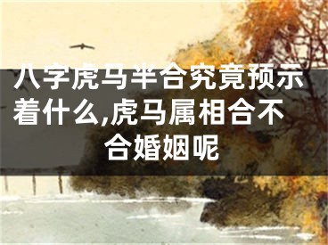 八字虎马半合究竟预示着什么,虎马属相合不合婚姻呢