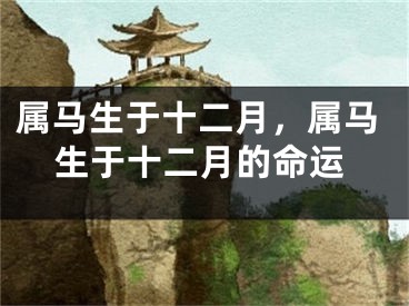 属马生于十二月，属马生于十二月的命运