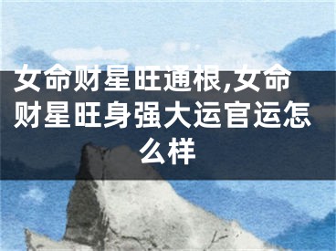 女命财星旺通根,女命财星旺身强大运官运怎么样