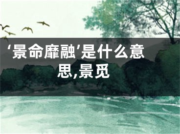 ‘景命靡融’是什么意思,景觅