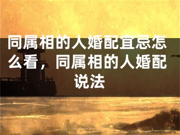 同属相的人婚配宜忌怎么看，同属相的人婚配说法