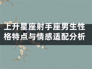 上升星座射手座男生性格特点与情感适配分析